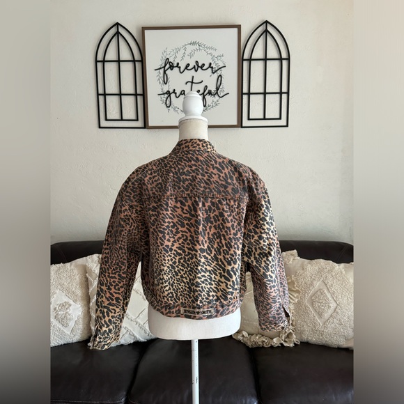 Vintage Jensen Smith Western Animal Print Jean Jacket 100% Cotton Size L Retro - Picture 3 of 14